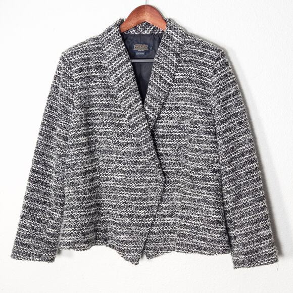 Pendleton Jackets & Blazers - Pendleton Women’s Knit Jacket Quiet Luxury Minimalist Old Money Textured Sz 14